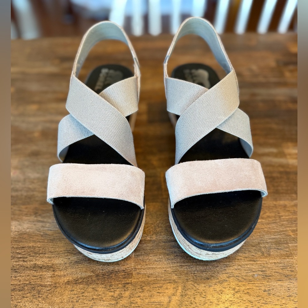 SOREL Women’s Cameron Flatform Leather Sandal Size 9.5 - Picture 8 of 14